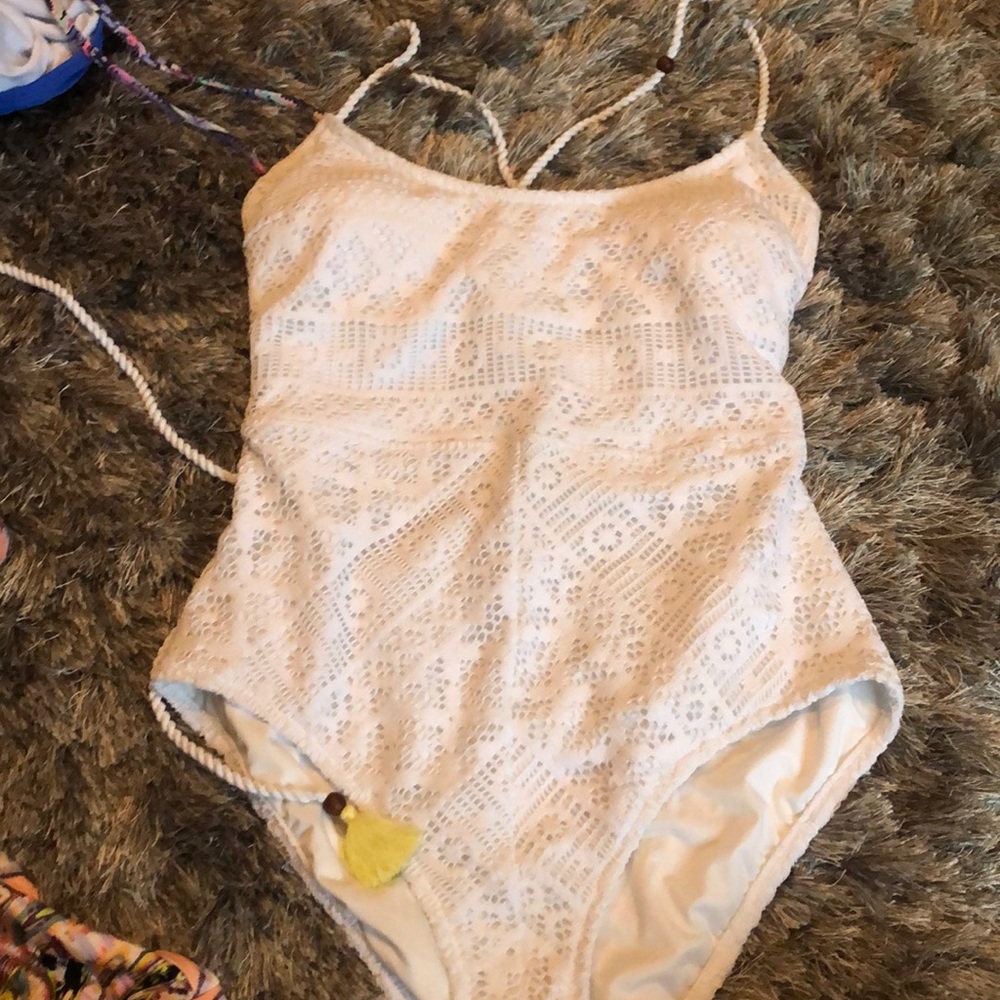White VS one piece bathing suit